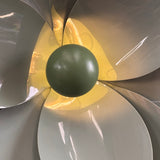 Huge rare 1990s sage green flower floor lamp