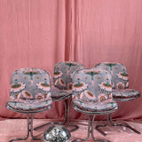 4 Radiofreccia Chairs by Gastone Rinaldi recovered in Klaus Haapaniemi linen (price per chair)