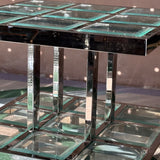 Rare 1980s Italian chrome side tables (sold as a pair)