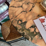 Italian 1970s pink marble dining table