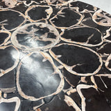 Rare 1970s Fossilised Wood Mosaic Dining Table