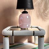 1970s Pink irredentist table lamp by Tomasso Barbi