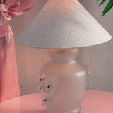 1950s extra large Murano glass flower table lamp attributed to Barovier&Toso
