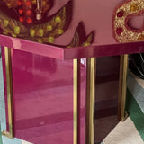 Jean Claude Mahey 12 seater dining table c.1970 magenta