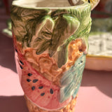 1970s Italian ceramic fruits serving set