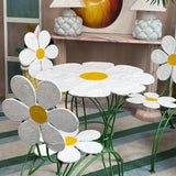 1950s Italian rare outdoor daisy garden set