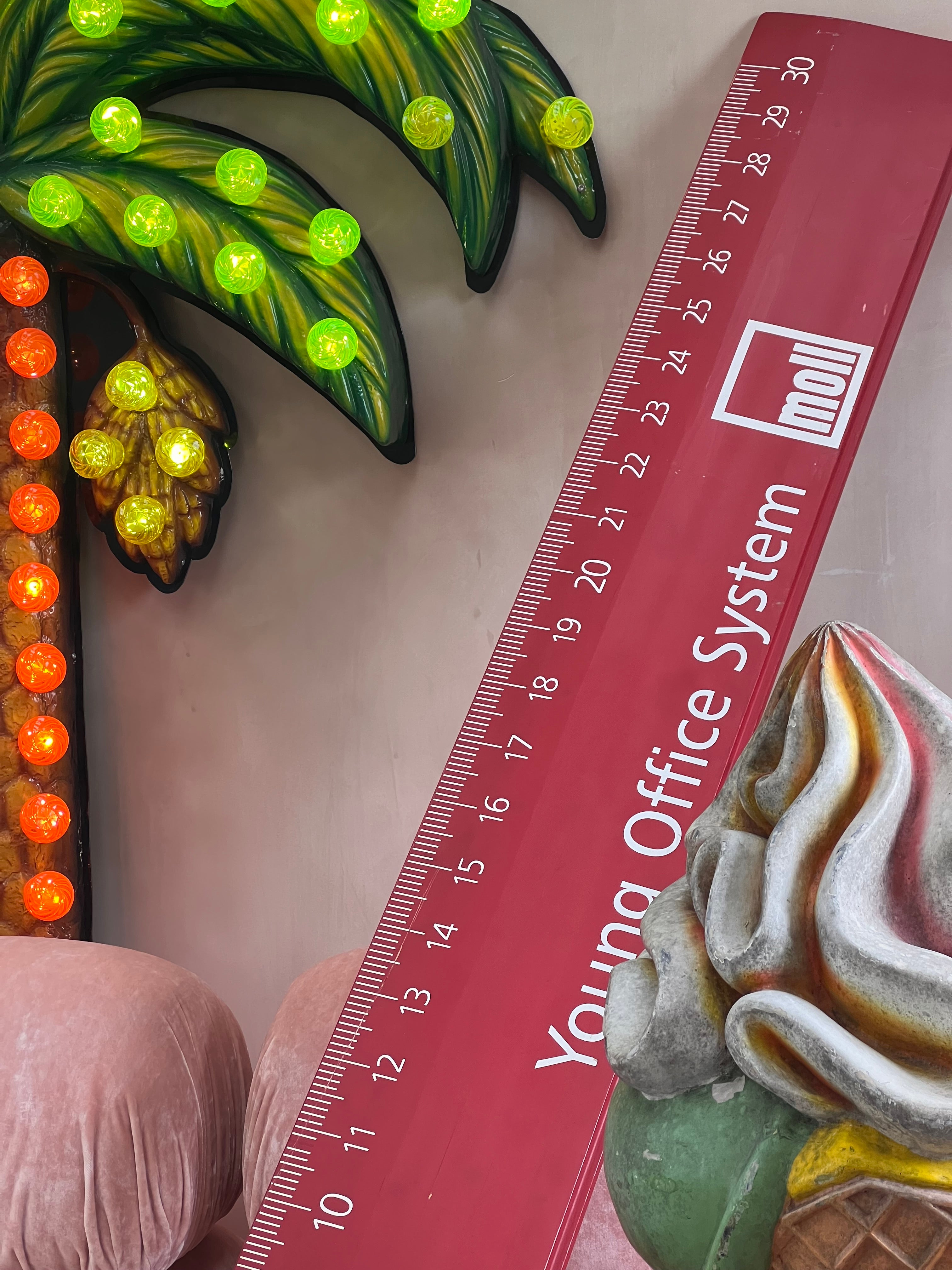 Giant German 1970s 7ft red ruler – Anemone Interiors