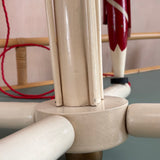 Rare 1950's Jacques Adnet Soldiers by Suzanne Bonnichon wooden chandelier