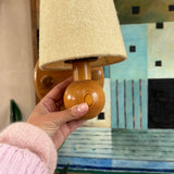 Chunky Italian 1970s pine wall lights ~ sold separately