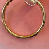 Italian 1970s Murano glass and gold plated bathroom accessories