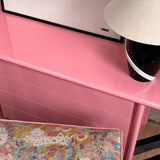 1950s Black Iron upholstered floral bench