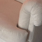 1980s American ivory curved cloud sofa.