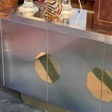 1970s Paul Evans steel and brass sideboard.