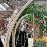 1970s Italian signed full length free standing mirror by Beppe Vida