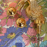 Italian gold plated swan basin taps c.1970 (two available)