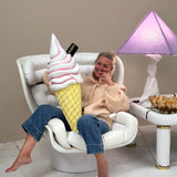 Rare 1990s large ice cream wall light