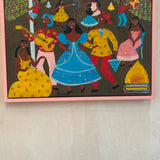 1976 Brazilian carnival oli paintings (sold as a pair)