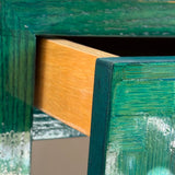 Rare 1970s Vivai Del Sud green console and matching lamp (sold as a set)
