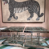 1970s Large Tiger oil painting on canvas