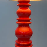 1970s Italian Orange red ceramic floor lamp