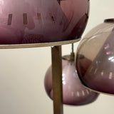 1960s Italian Smoked Mauve Lucite Four-Light Floor Lamp by Goffredo Reggiani
