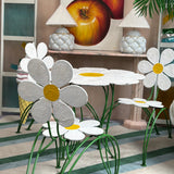 1950s Italian rare outdoor daisy garden set