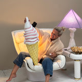 Rare 1990s large ice cream wall light