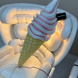 Rare 1990s large ice cream wall light