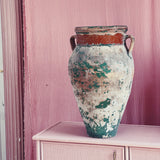 19th Century green Italian Earthenware Olive Jar