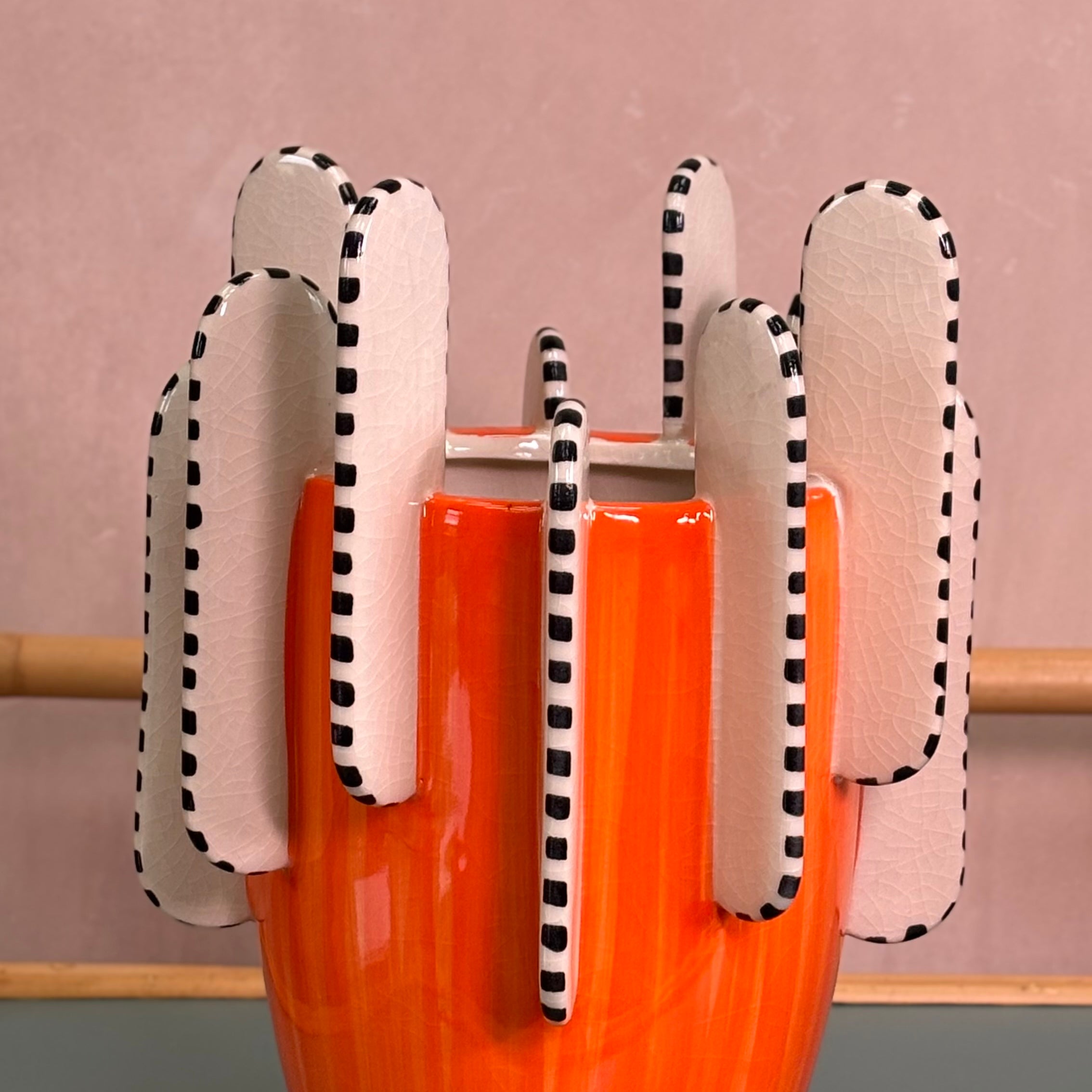 1990s Signed decorative vase by Ronzan Turin