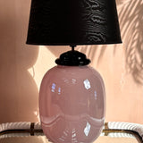 1970s Pink irredentist table lamp by Tomasso Barbi