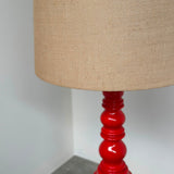 1970s Italian Orange red ceramic floor lamp