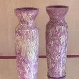 Pair of American 1960s lilac splattered vases.