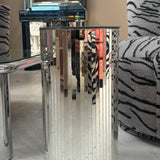 Original 1980s mirrored rubbish bin (trash can) made in the USA