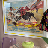 1980s luxury framed ‘Herbie goes bananas’ original movie poster licensed to Walt Disney