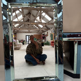 Italian blue and green mirrored console table (mirror sold separately)