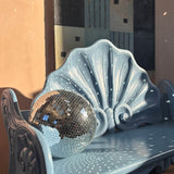 1930s italian chunky blue shell bench