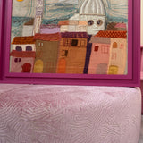 Rome, 1972. Silk framed tapestry