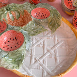 1970s Italian ceramic fruits serving set