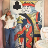 Giant 1980s king of clubs playing card from London casino