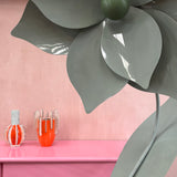 Huge rare 1990s sage green flower floor lamp