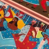 1976 Brazilian carnival oli paintings (sold as a pair)