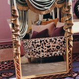 Italian carved drape mirror C.1980