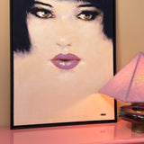 Luigi Rocca ‘Valentina’ Turin 1990 large framed painting
