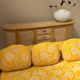 Italian 1970s yellow bamboo and cane sideboard