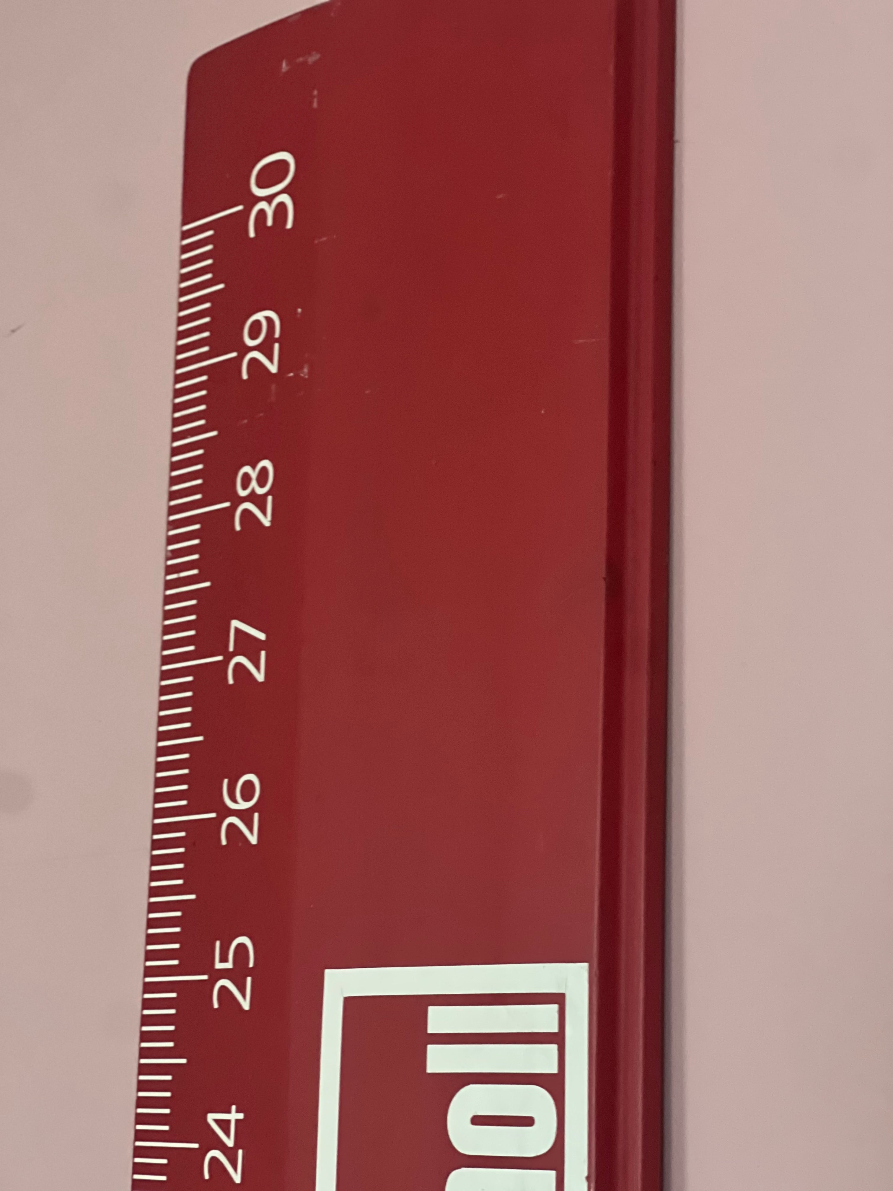 Giant German 1970s 7ft red ruler – Anemone Interiors