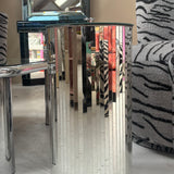 Original 1980s mirrored rubbish bin (trash can) made in the USA