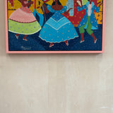 1976 Brazilian carnival oli paintings (sold as a pair)