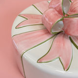 1980s Italian porcelain bow detail cloche