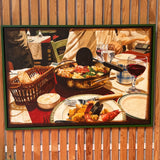Nonna’s Kitchen 1984, large framed Italian kitchen painting